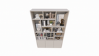 Fächerschrank Lecci - 180x40x271H cm - 3 Push-to-open-Türen - 3cm Fachbodenstärke