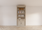Bücherregal Leiden - 100x50x250H cm - Flügeltüren - Soft-Close-Schubladen - verstellbare Einlegeböden
