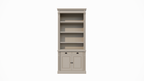 Bücherregal Leiden - 100x50x250H cm - Flügeltüren - Soft-Close-Schubladen - verstellbare Einlegeböden