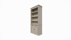 Bücherregal Leiden - 100x50x250H cm - Flügeltüren - Soft-Close-Schubladen - verstellbare Einlegeböden