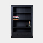 Bücherregal Libreria - 125x45x180H cm - 3 Fachböden - 2 Soft-Close-Schubladen