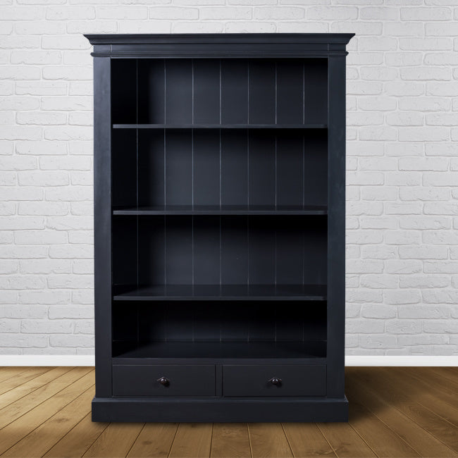 Bücherregal Libreria - 125x45x180H cm - 3 Fachböden - 2 Soft-Close-Schubladen