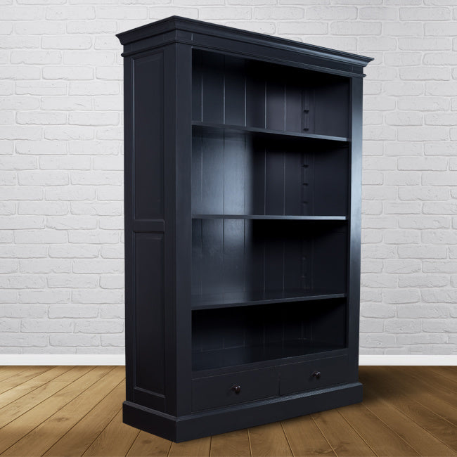 Bücherregal Libreria - 125x45x180H cm - 3 Fachböden - 2 Soft-Close-Schubladen