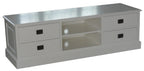 TV-Sideboard Lin 04 - 160x50x50H cm - 4 Schubladen - offenes Mittelfach - mit Kabeldurchlass - optional vergraute Platte