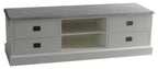 TV-Sideboard Lin 04 - 160x50x50H cm - 4 Schubladen - offenes Mittelfach - mit Kabeldurchlass - optional vergraute Platte