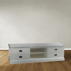 TV-Sideboard Lin 04 - 160x50x50H cm - 4 Schubladen - offenes Mittelfach - mit Kabeldurchlass - optional vergraute Platte