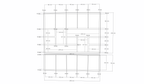 Liverpooler Fächerschrank - 240x40x240H cm - 5cm Fachbodenstärke - push to open Türen - schlankes Design - Türen im Oberschrank