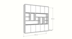 Liverpooler Fächerschrank - 240x40x240H cm - 5cm Fachbodenstärke - push to open Türen - schlankes Design - Türen im Oberschrank