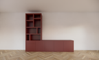 Lizard TV-Sideboard - 300x40x240H cm - Fächerschrank - Push-to-open-Türen - Push-to-open-Schublade - elegante Ausführung