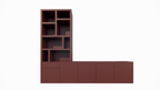 Lizard TV-Sideboard - 300x40x240H cm - Fächerschrank - Push-to-open-Türen - Push-to-open-Schublade - elegante Ausführung