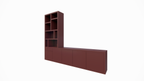 Lizard TV-Sideboard - 300x40x240H cm - Fächerschrank - Push-to-open-Türen - Push-to-open-Schublade - elegante Ausführung