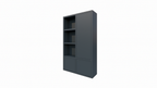 Lutose Fächerschrank - 130x40x220H cm - 3 push-to-open Türen - 3 offene Fächer - 5cm Bodenstärke