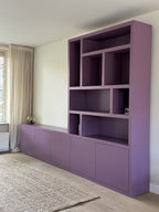 Lizard TV-Sideboard - 300x40x240H cm - Fächerschrank - Push-to-open-Türen - Push-to-open-Schublade - elegante Ausführung