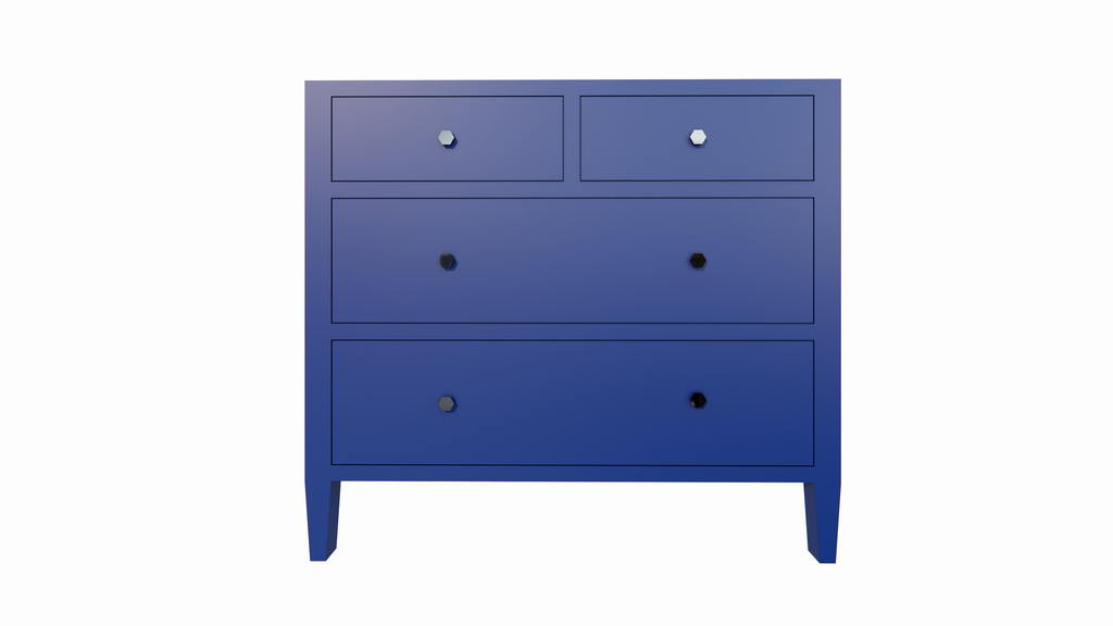 Kommode Mackay - 100x50x90H cm - 4 Schubladen - auf Beinen