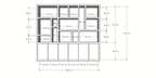 Madrid Regal - 280x40x240H cm - 5cm Fachbodenstärke - schlankes Design - 6 grifflose Push-to-Open-Türen - offene Regale