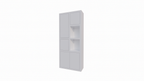 Bücherregal Mafra 01 - 100x40x240H cm - 6cm Fachbodenstärke - geschlossene Türen im Hängeschrank