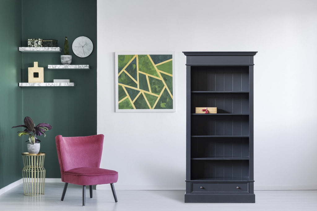 Bücherregal Malaga - 100x35x200H cm - 4 Einlegeböden - 1 Soft-Close-Schublade