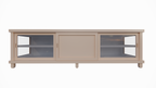 TV-Sideboard Manaus - 200x50x50H cm - 3 Schiebetüren - teilweise Glas - auf Füßen - schlankes Design