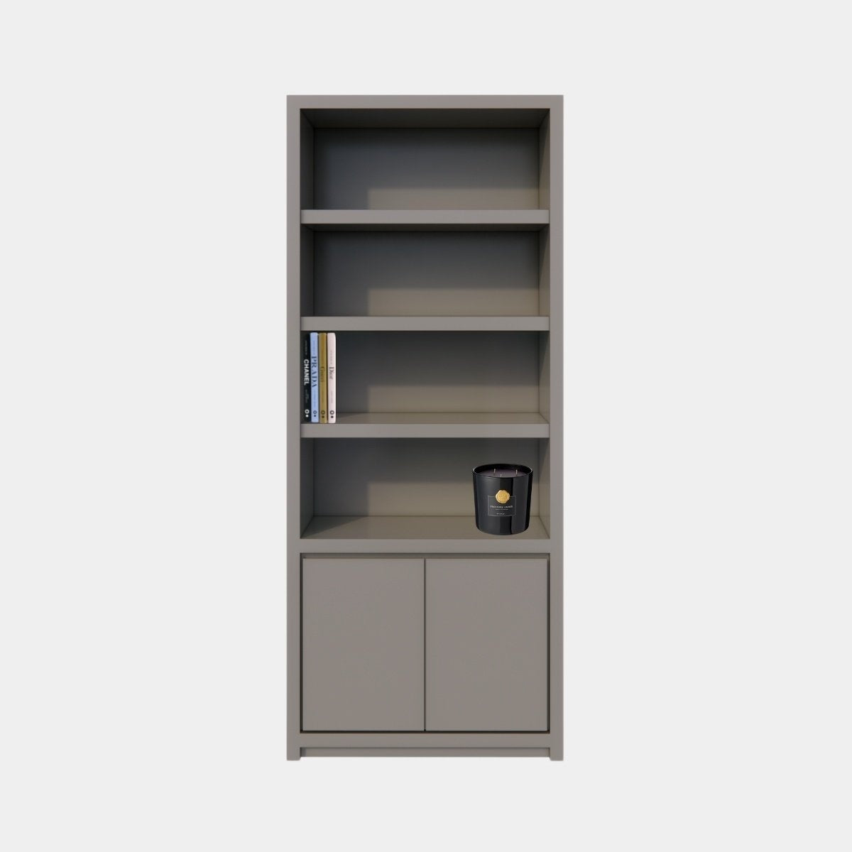 Regal Manhattan 01 - 100x40x240Hcm - schlankes Design - 2 push-to-open Türen - grifflose Türen - 5cm Bodenstärke