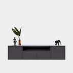 TV-Sideboard Manhattan 09 - 200x40x50H cm - schlankes Design - 4 grifflose Türen - push to open - offenes Fach - mit Kabelloch