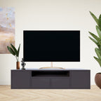 TV-Sideboard Manhattan 09 - 200x40x50H cm - schlankes Design - 4 grifflose Türen - push to open - offenes Fach - mit Kabelloch