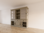Buffetschrank Manisa - 220x53x218H - Schiebetüren - Soft-Close-Schubladen - Landhausstil