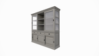 Buffetschrank Manisa - 220x53x218H - Schiebetüren - Soft-Close-Schubladen - Landhausstil
