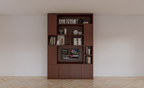 Fächerschrank Marrakesch - 180c40x256H cm - Push-to-Open-Türen - Eiche-Dekor - schlichte Ausführung - offene Fächer