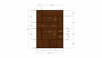 Fächerschrank Marrakesch - 180c40x256H cm - Push-to-Open-Türen - Eiche-Dekor - schlichte Ausführung - offene Fächer