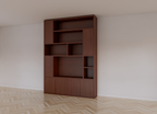 Fächerschrank Marrakesch - 180c40x256H cm - Push-to-Open-Türen - Eiche-Dekor - schlichte Ausführung - offene Fächer