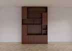 Fächerschrank Marrakesch - 180c40x256H cm - Push-to-Open-Türen - Eiche-Dekor - schlichte Ausführung - offene Fächer
