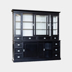 Buffetschrank Marseille - 230x53x220H cm - Seiten aus Glas - mit Schiebetüren - mit Flügeltüren - 10 Schubladen
