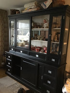 Buffetschrank Marseille - 230x53x220H cm - Seiten aus Glas - mit Schiebetüren - mit Flügeltüren - 10 Schubladen