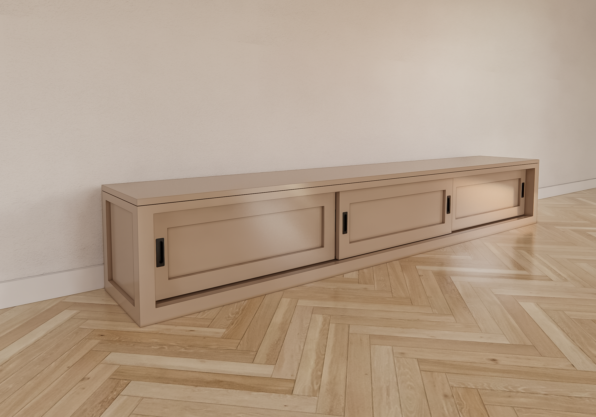 TV-Sideboard Medellin - 300x40x40 - 3 Schiebetüren - schlichtes Design