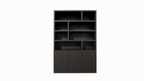 Bücherregal Mendoza 03 - 150x35x220H cm - 3 Türen zum Aufschieben - 8 offene Fächer