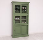 Middelburg Vitrine - 110x40x210H - 4 Glasschiebetüren - 2 geschlossene Schiebetüren - rustikaler Dekorrahmen