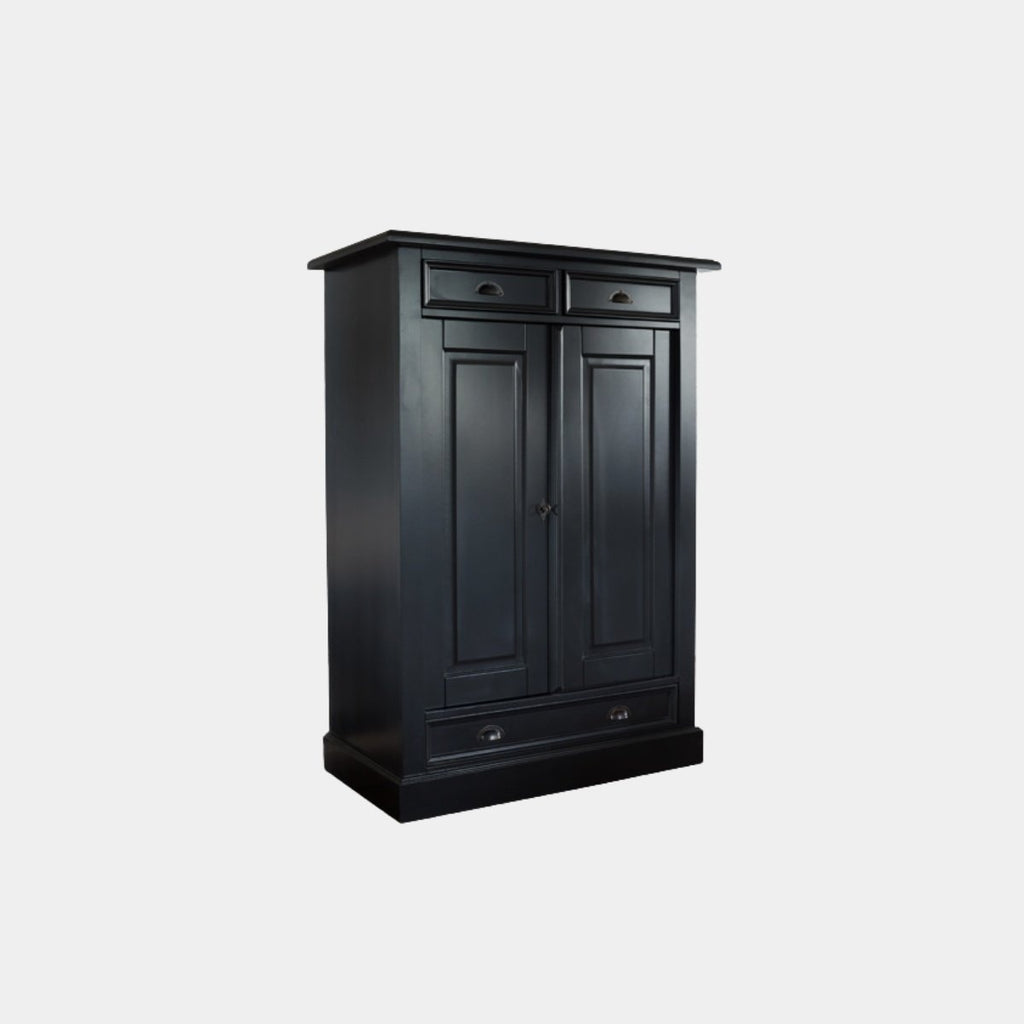 Alicante Mädchenkleiderschrank - 100x53x140H cm - 3 Soft-Close-Schubladen - 2 geschlossene Flügeltüren - 3 Einlegeböden