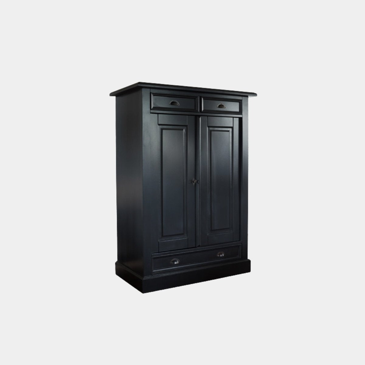 Alicante Mädchenkleiderschrank - 100x53x140H cm - 3 Soft-Close-Schubladen - 2 geschlossene Flügeltüren - 3 Einlegeböden