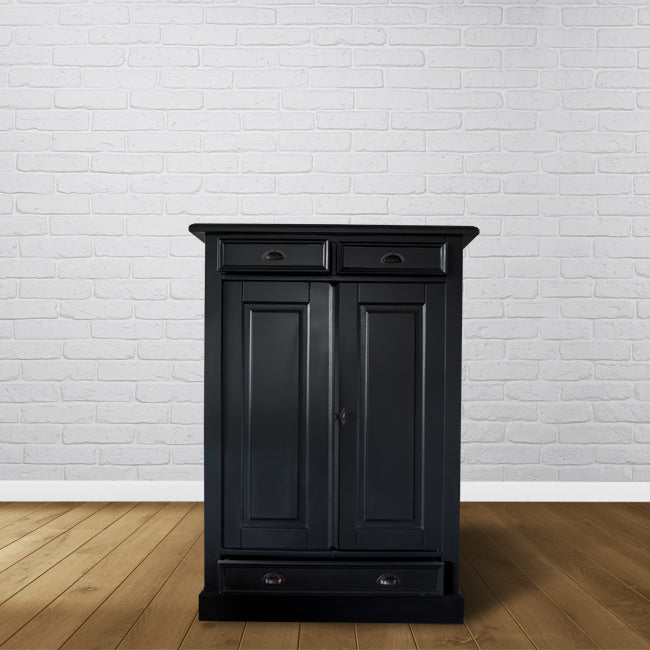 Alicante Mädchenkleiderschrank - 100x53x140H cm - 3 Soft-Close-Schubladen - 2 geschlossene Flügeltüren - 3 Einlegeböden