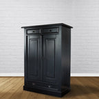 Alicante Mädchenkleiderschrank - 100x53x140H cm - 3 Soft-Close-Schubladen - 2 geschlossene Flügeltüren - 3 Einlegeböden