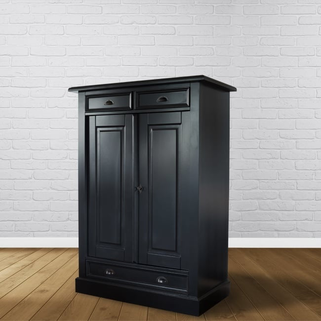 Alicante Mädchenkleiderschrank - 100x53x140H cm - 3 Soft-Close-Schubladen - 2 geschlossene Flügeltüren - 3 Einlegeböden