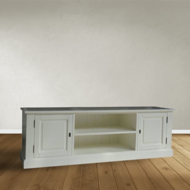 TV-Sideboard miss 08 - 180x46x60H cm - 2 geschlossene Flügeltüren - offenes Mittelfach - mit Kabeldurchlass
