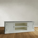 TV-Sideboard miss 08 - 180x46x60H cm - 2 geschlossene Flügeltüren - offenes Mittelfach - mit Kabeldurchlass