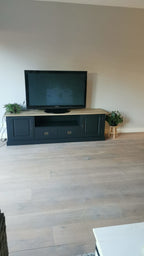 Miss 09 TV-Sideboard - 200x46x60H cm - 2 Flügeltüren - 2 Schubladen - offenes Fach mit Kabelloch