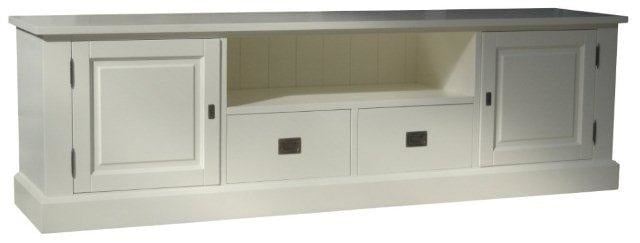 Miss 09 TV-Sideboard - 200x46x60H cm - 2 Flügeltüren - 2 Schubladen - offenes Fach mit Kabelloch