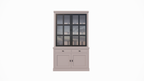 Buffetschrank Montana 01 - 130x46x220H cm - 2 Stahltüren - schlankes Design - schwarze Griffe - 2 Schubladen mit Soft Close