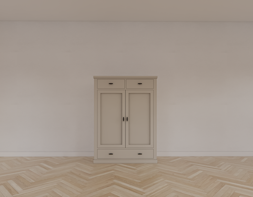 Mädchenkleiderschrank Montana 06 -100x53x140H cm - Soft-Close-Schubladen - 2 Flügeltüren