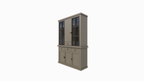 Buffetschrank Montana 07 - 145x46x220H cm - geschlossene Tür und Stahltüren