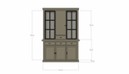 Buffetschrank Montana 07 - 145x46x220H cm - geschlossene Tür und Stahltüren