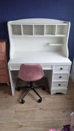 Montpellier Kinderschreibtisch - 110x65x140H cm - offene Regale - 3 Schubladen - ausziehbare Schublade - rustikale Ausführung